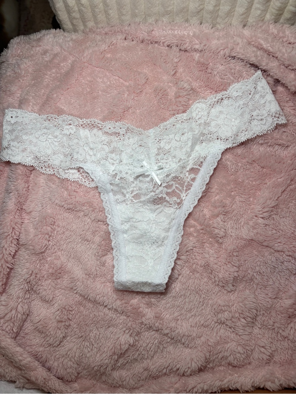 Victoria's Secret White Lace Thong - Women's Intimates